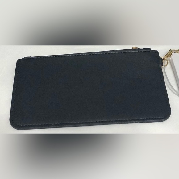 Women’s initial R gold wrist chain purse wallet black. 7”LX4W - Picture 2 of 3